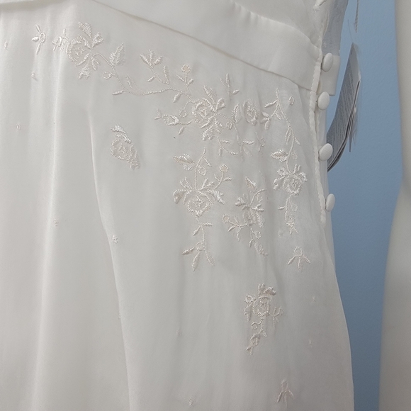 La Perla Ballet blanc fairy gown voile string tie strap silk ivory white size M - Picture 15 of 16